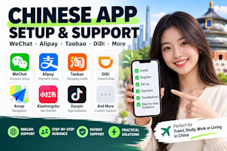 help you set up wechat, alipay and chinese apps