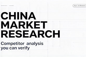 do china market research and competitor analysis for your brand