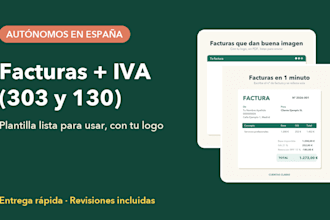 create an invoice template with vat and tax summary for freelancers in spain