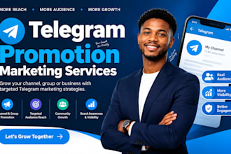 telegram promotion telegram marketing, channel and group growth service