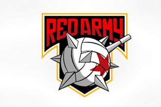 design modern intimidating logo for a sports team red army