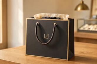 create premium shopping bag packaging design