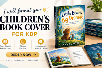 format your children book cover for kdp