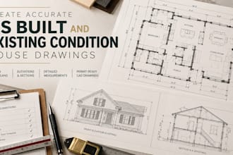 create accurate as built and existing condition house drawings