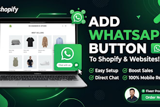 create a whatsapp button for your website or shopify store