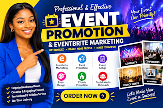 event promotion, ticket sales, webinar, concert, shows eventbrite marketing
