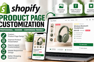 customize and redesign your shopify product page professionally