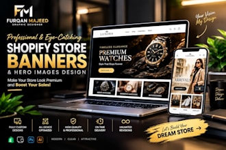 design professional shopify store banners and hero images