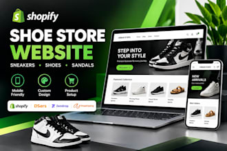 design shopify sneakers online shoe store footwear sandals dropshipping website