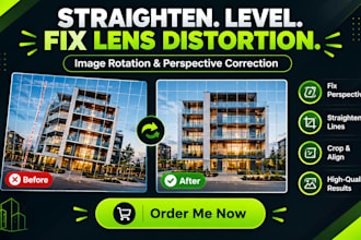 rotate or straighten images and fix lens distortion