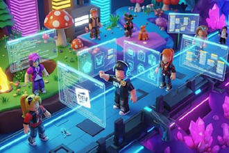 develop your roblox game, script, map, gui, vfx and animation