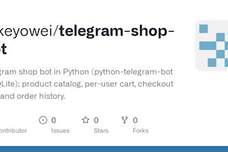 create a telegram shop bot with cart and checkout in python