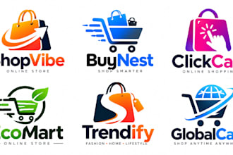 design a professional ecommerce, online store, shopping, retail online shop logo
