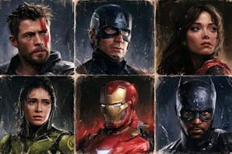 make a superhero portraits for you