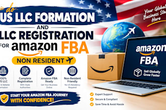 do US llc formation and llc registration for amazon fba non resident