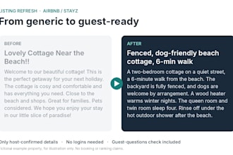 rewrite your australian airbnb or stayz holiday rental listing