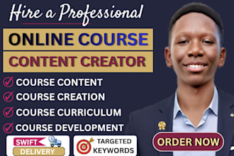 write online course content creation curriculum for business coaching