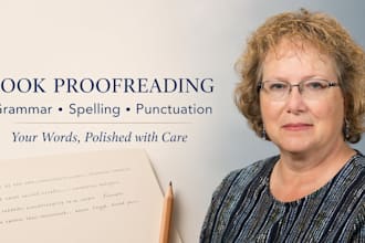 proofread your book, novel, or manuscript for grammar and spelling