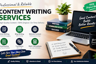 do content writting , professional level presentation and translation
