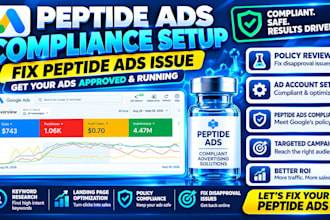 set up compliant peptide ads without disapproval fix peptide ads issue
