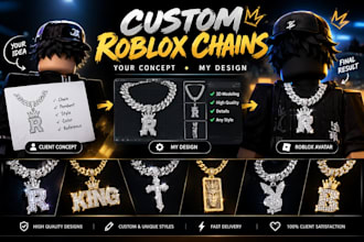 create custom roblox chains necklaces pendants and jewelry