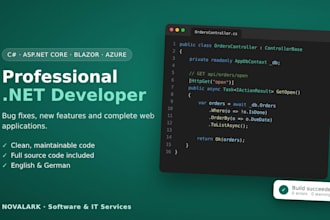 develop or fix your c sharp dotnet, asp net core or blazor web application