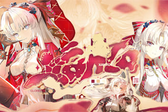 design custom anime headers and banners for you