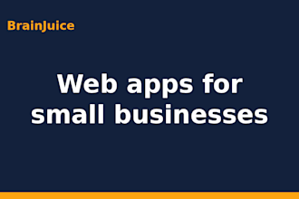 build a web app for your small business