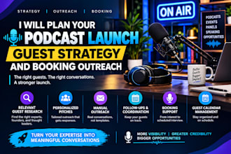 plan your podcast launch guest strategy and booking outreach