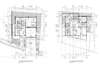 draft or redraw architectural floor plans in autocad