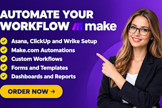 setup asana integration clickup automation wrike workflows and project managemnt