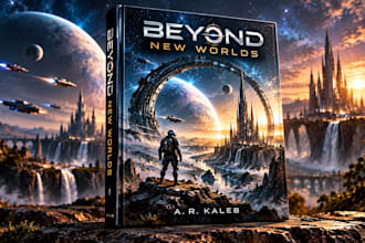 design a captivating sci fi book cover with futuristic artwork