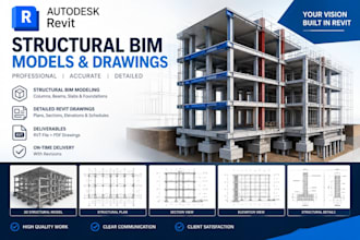 create structural bim models and detailed revit drawings