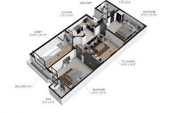 create 4k interior 3d map complete house