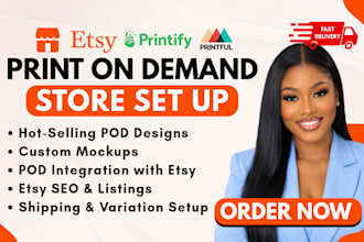 setup print on demand store, etsy print on demand store printify etsy shop setup