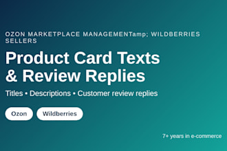 write product card texts and review replies for ozon and wildberries