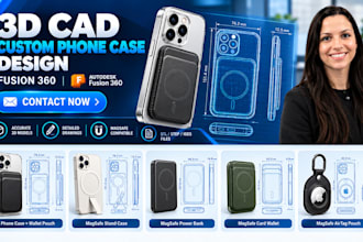 design custom phone case 3d cad model fusion 360 magsafe pouches for any brand