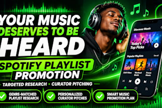 research sportify playlists and prepare targeted music promotion pitches