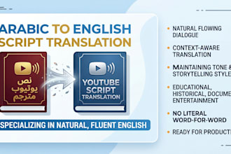 translate and localize arabic youtube scripts into natural english