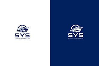 design modern marine boat yacht shipping brand logo