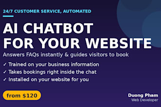build an ai customer service chatbot for your website that takes bookings