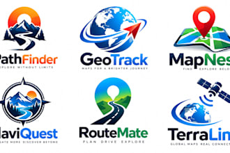 design a professional location, navigation, travel, gps, cartography map logo