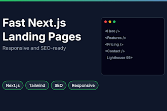 build a fast nextjs landing page for your business