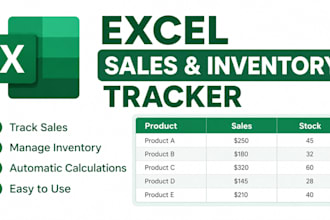 create an excel inventory and sales tracker