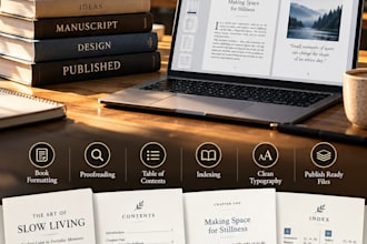 format your book, ebook, and create a professional index