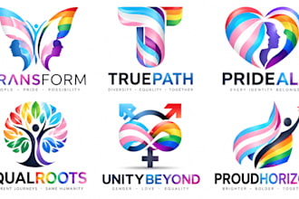 design a professional transgender, lgbtq, pride, diversity equality trans logo
