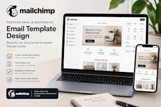 design professional mailchimp email template newsletter for newsletter campaign