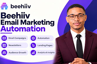 create beehiiv newsletter, beehiiv email automation, design beehiiv landing page