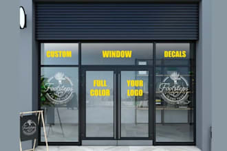 design window graphics storefront vinyl stickers banners signs and billboard