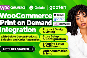 create shopify print on demand products for gooten printful woocommerce printify